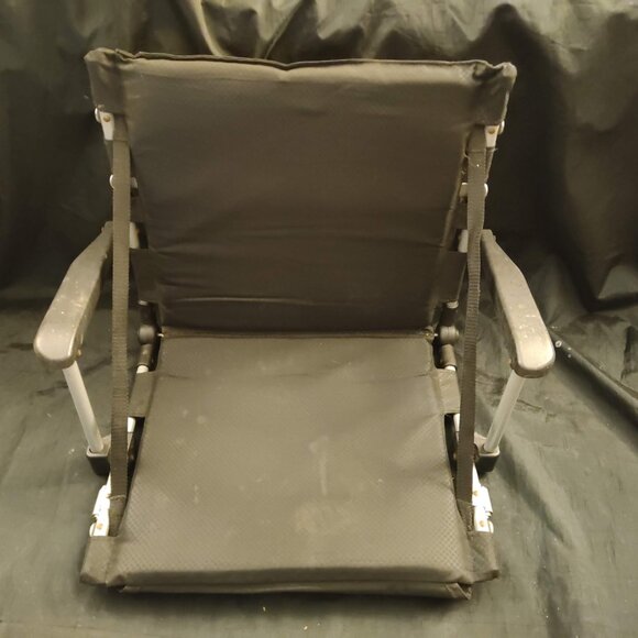 Hard Arm Stadium Seat Folding Chair w/ Pockets - Picture 2 of 4